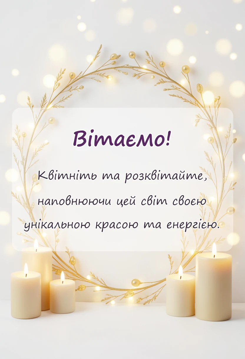 вітальна листівка - привітання з 8 березня