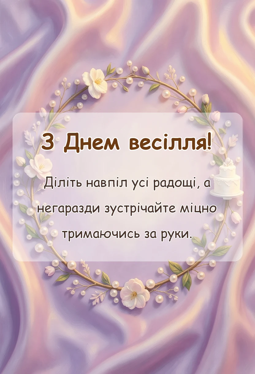 вітальна листівка - привітання на весілля від мами вірші та проза