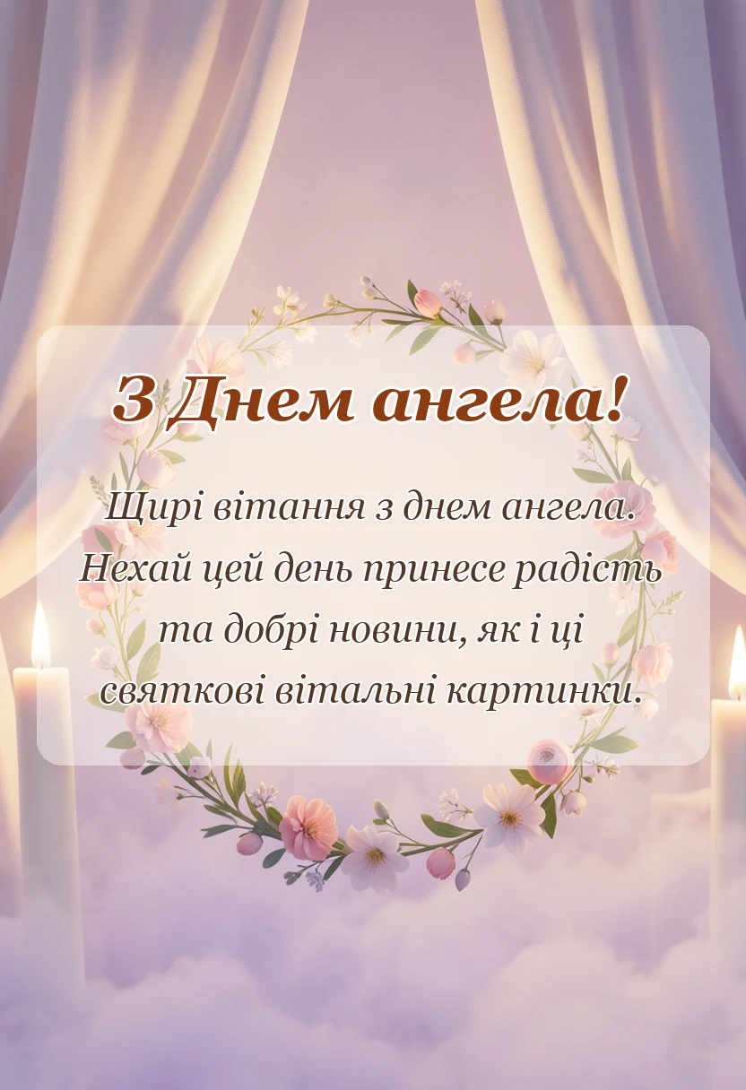 унікальна листівка - картинка з днем ангела
