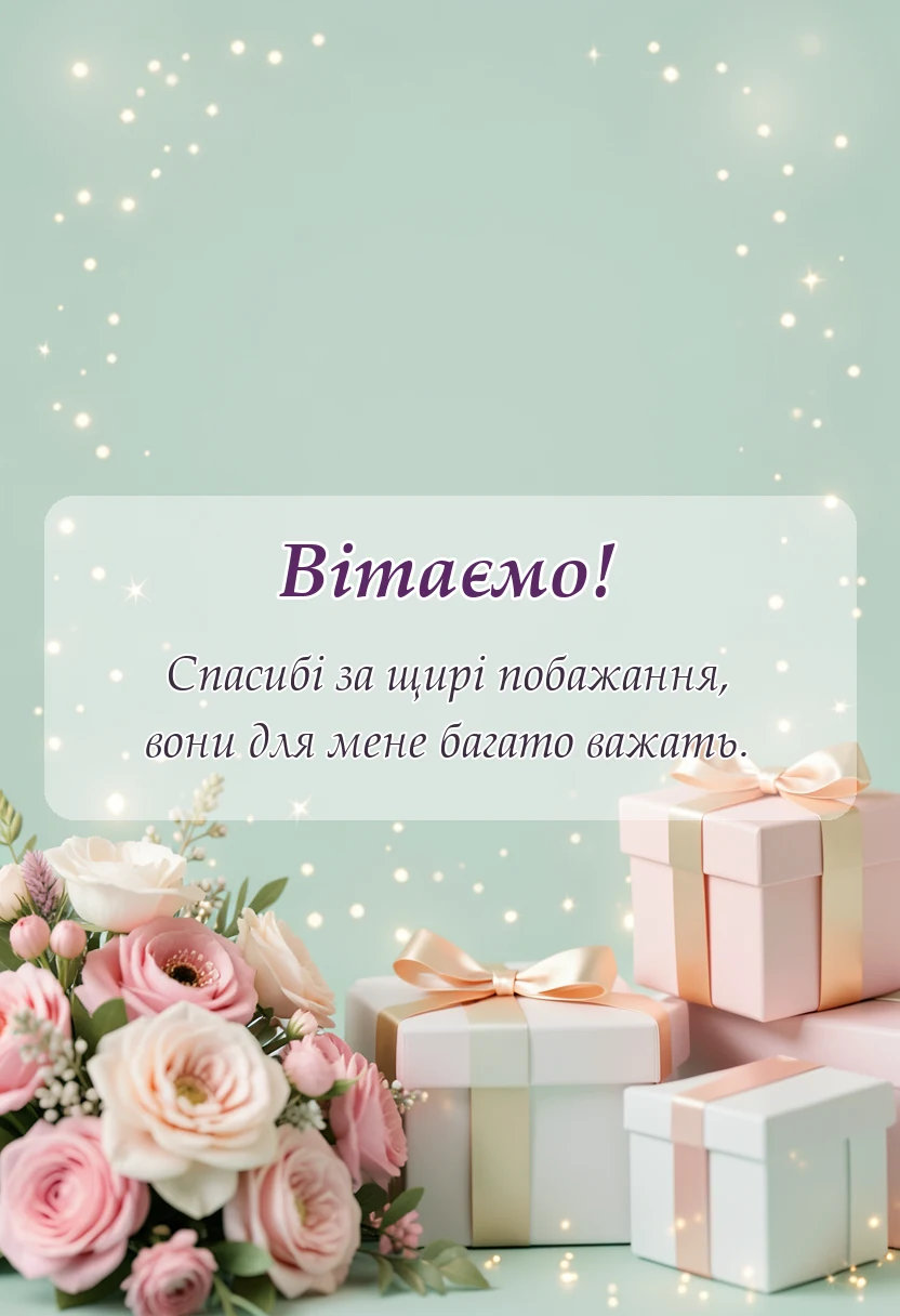 вітальна листівка - картинки дякую за привітання