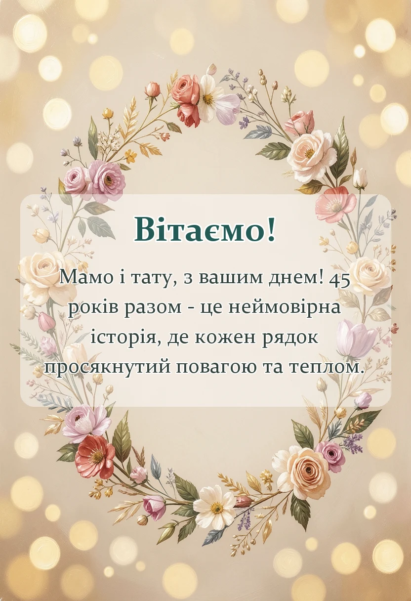 листівка з побажанням - картинки з роковиною весілля батькам