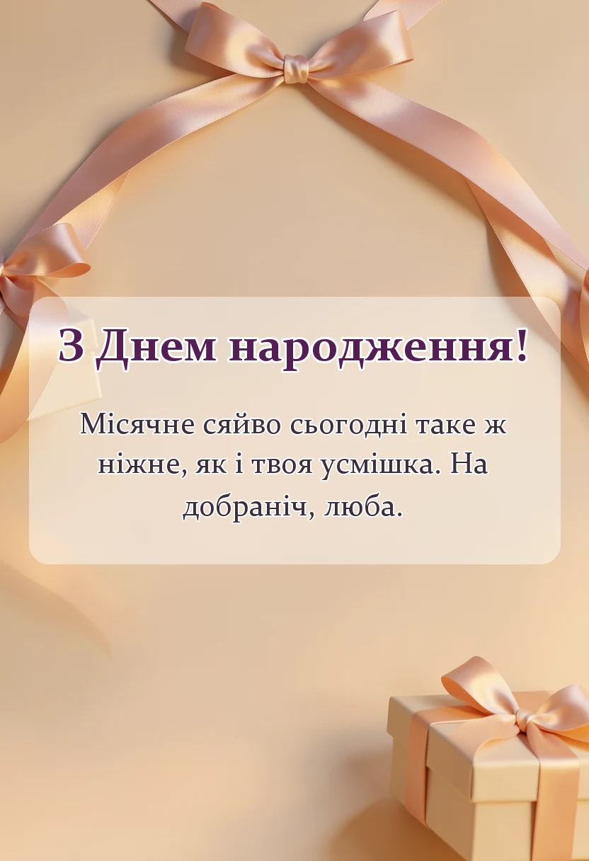листівка з побажанням - романтичне побажання на добраніч