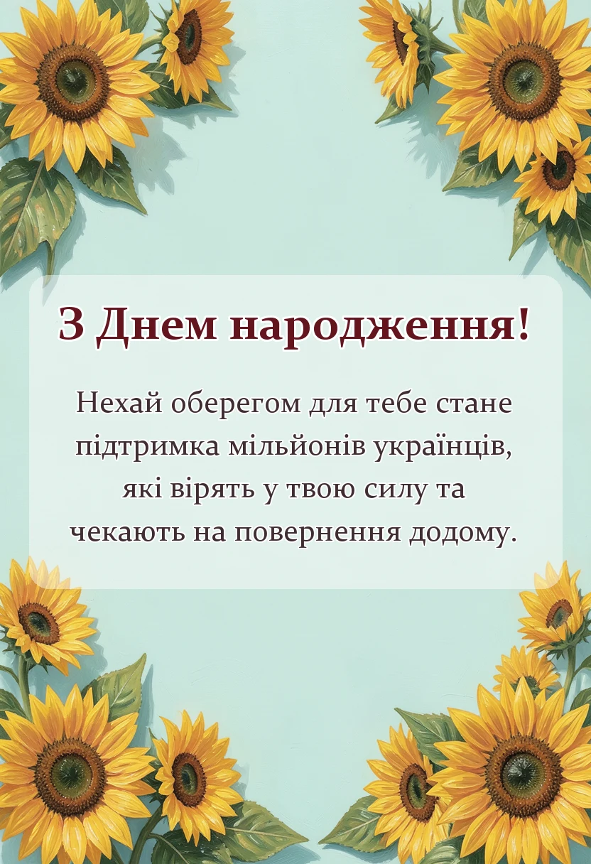 вітальна листівка - побажання воїнам своїми словами