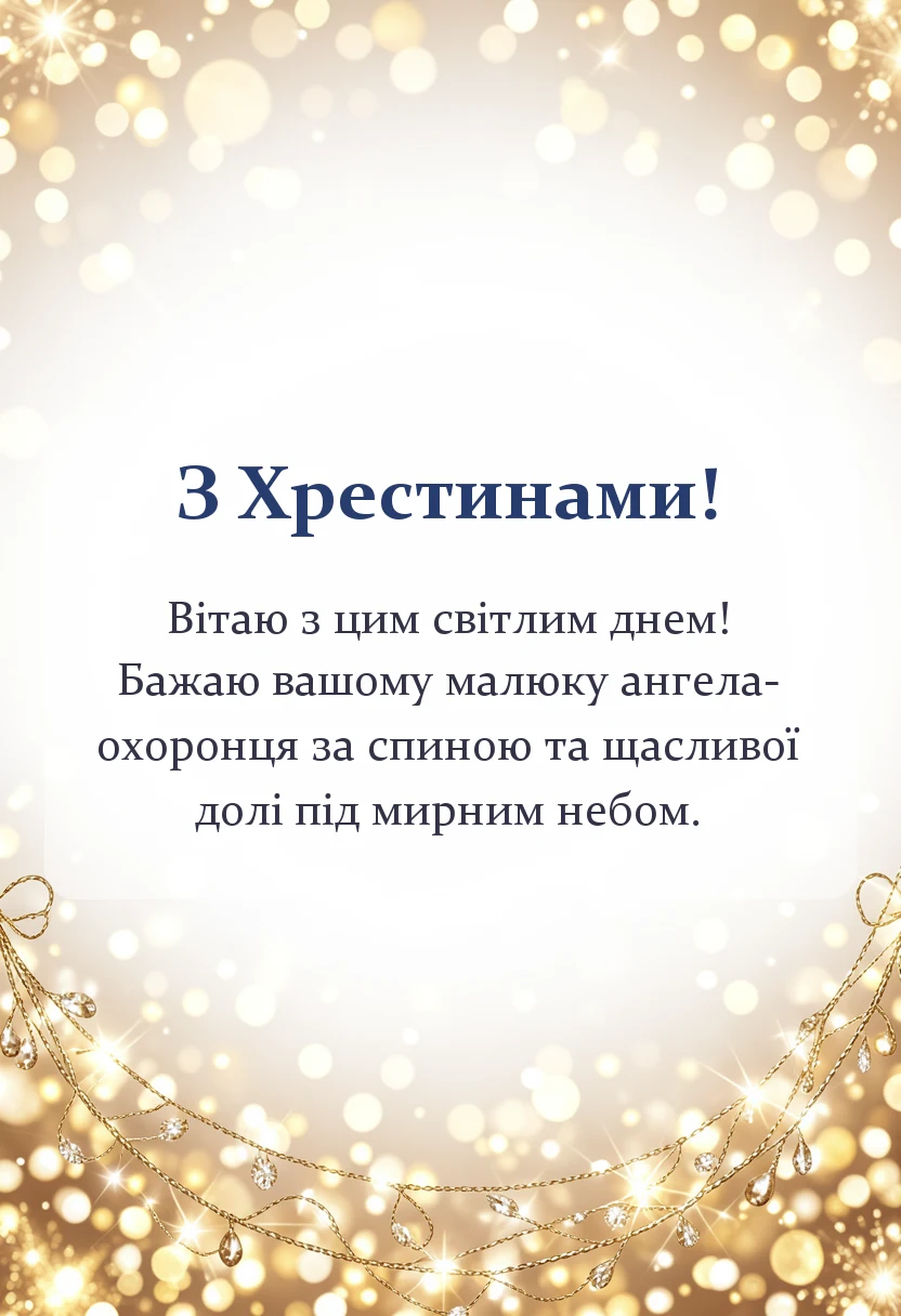 унікальна листівка - що бажати на хрестинах