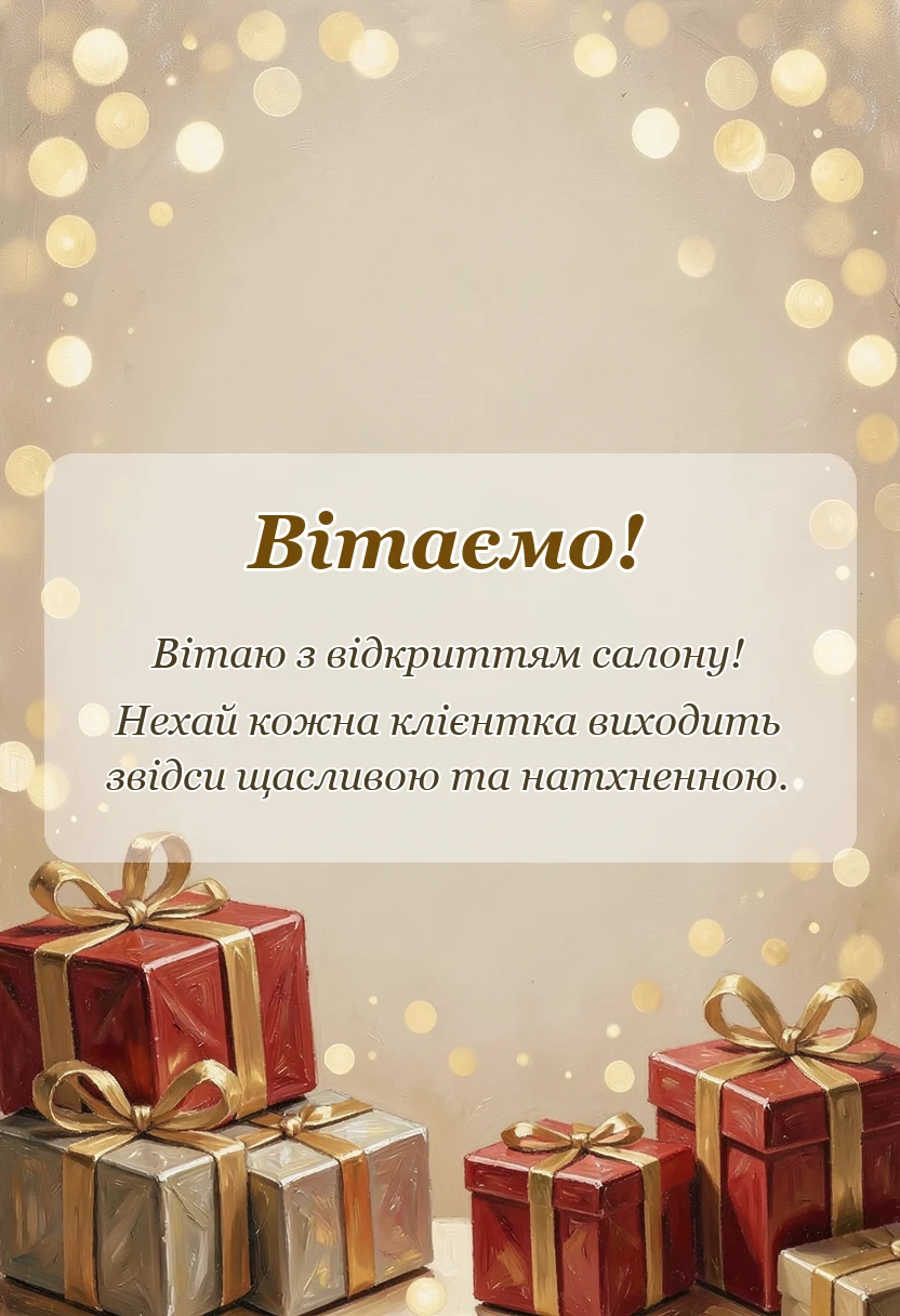вітальна листівка - картинки з відкриттям салону своїми словами