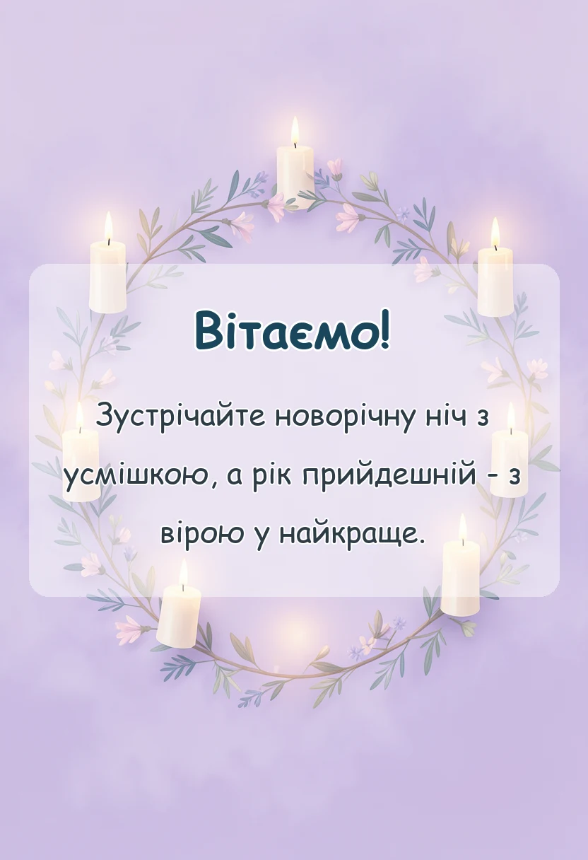 святкова картинка: привітання з новим роком текст