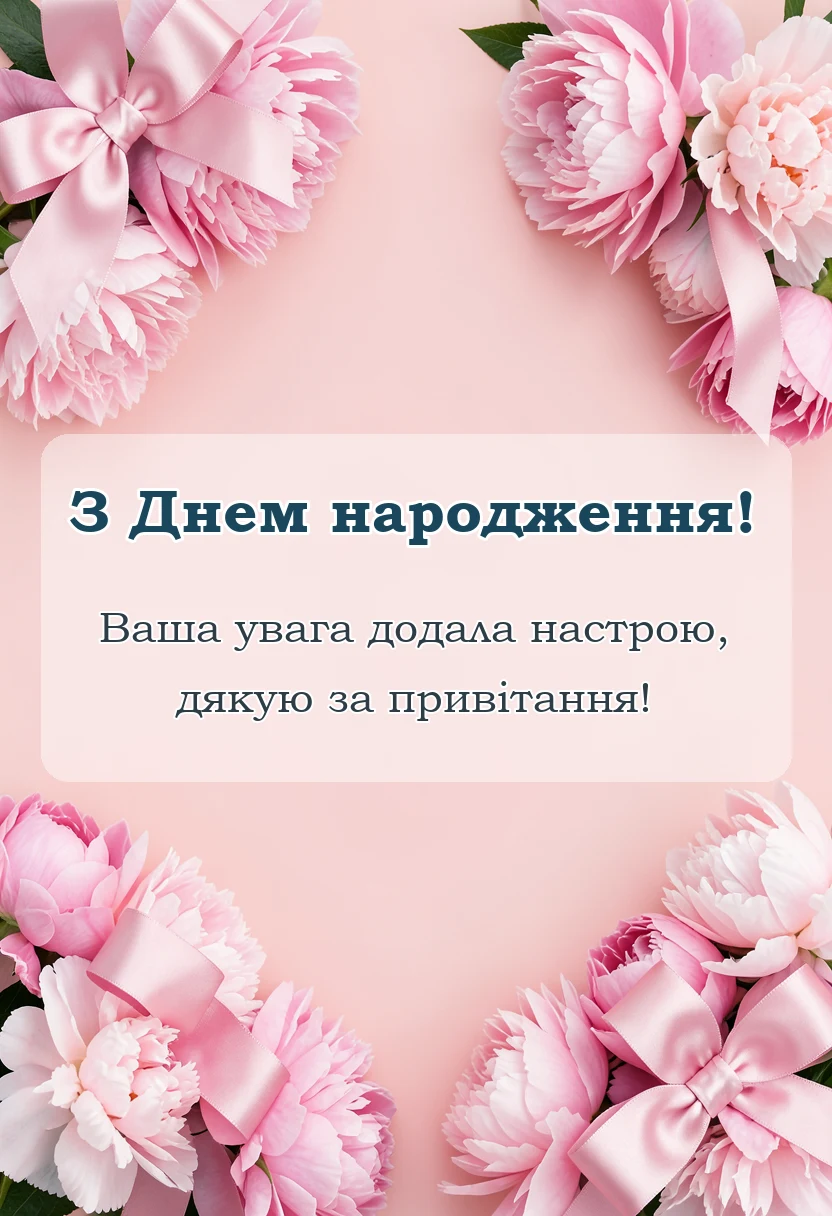 святкова картинка: дякую за привітання картинки та листівки у відповідь своїми словами