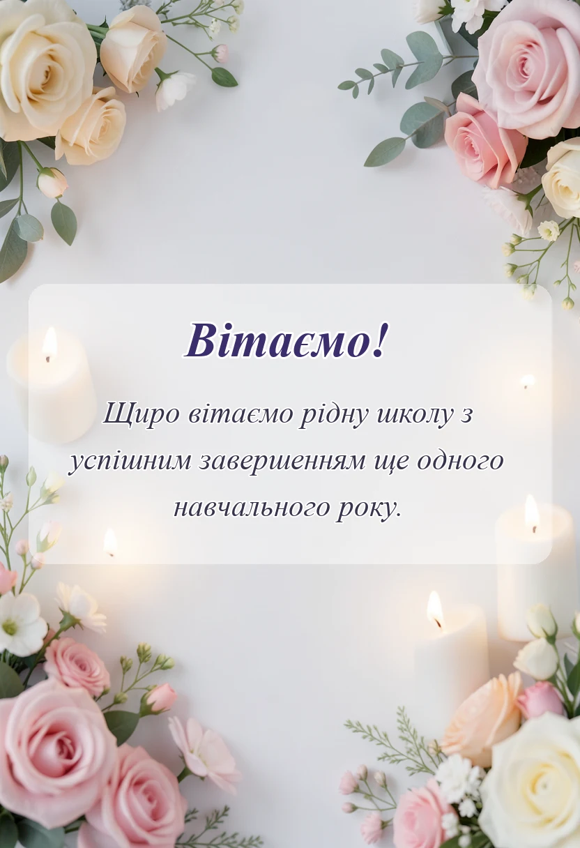 вітальна листівка - подяка школі від батьків слова вдячності привітання випускникам