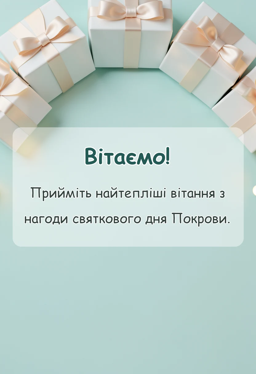 святкова картинка: привітання з покровою