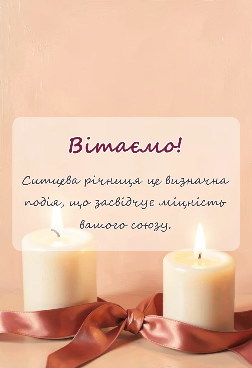вітальна листівка - ситцеве весілля привітання