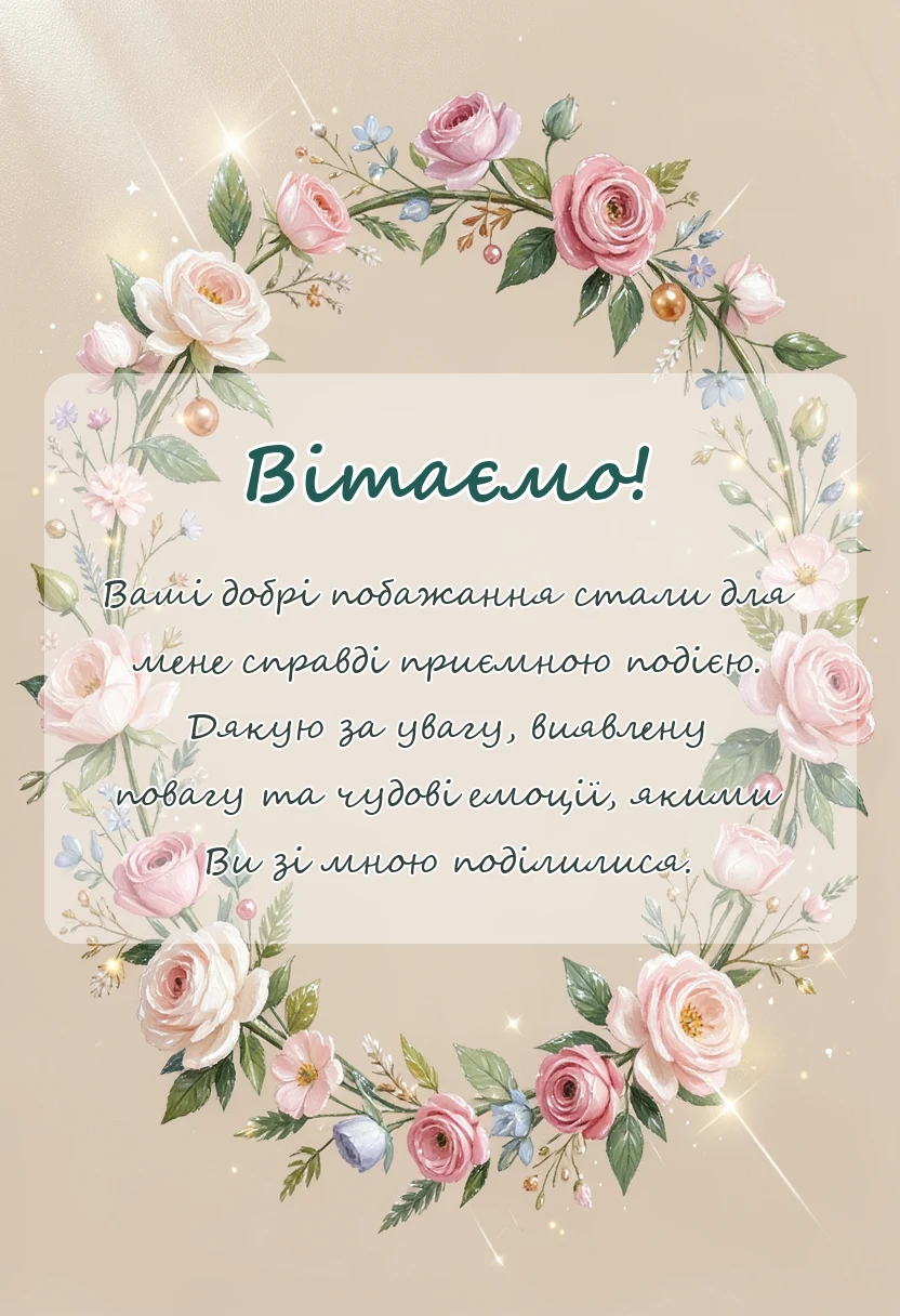 листівка з побажанням - картинки дякую за привітання