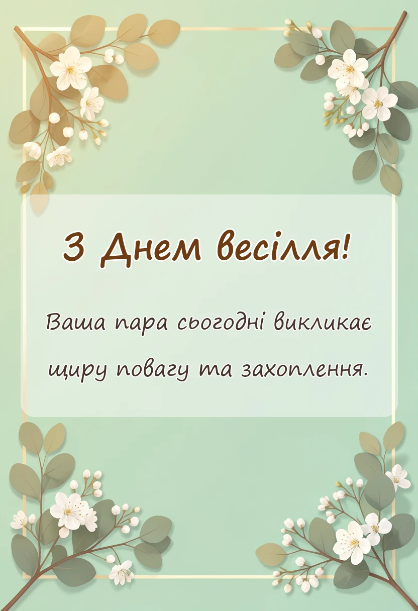 унікальна листівка - картинки з весіллям українською