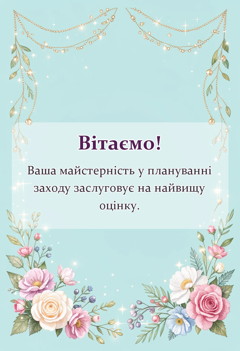 листівка з побажанням - подяка за неймовірні емоції