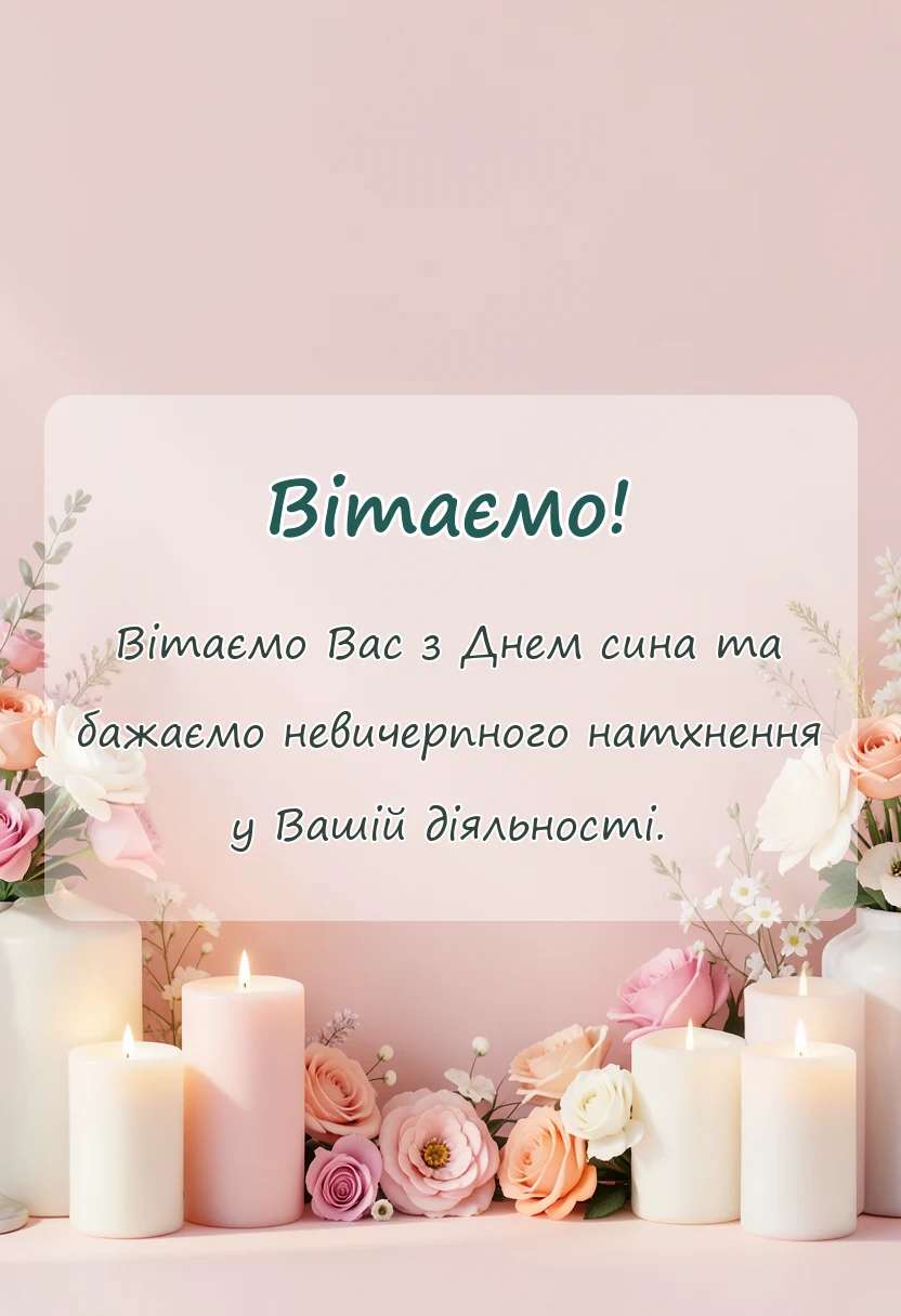 вітальна листівка - картинки з днем сина
