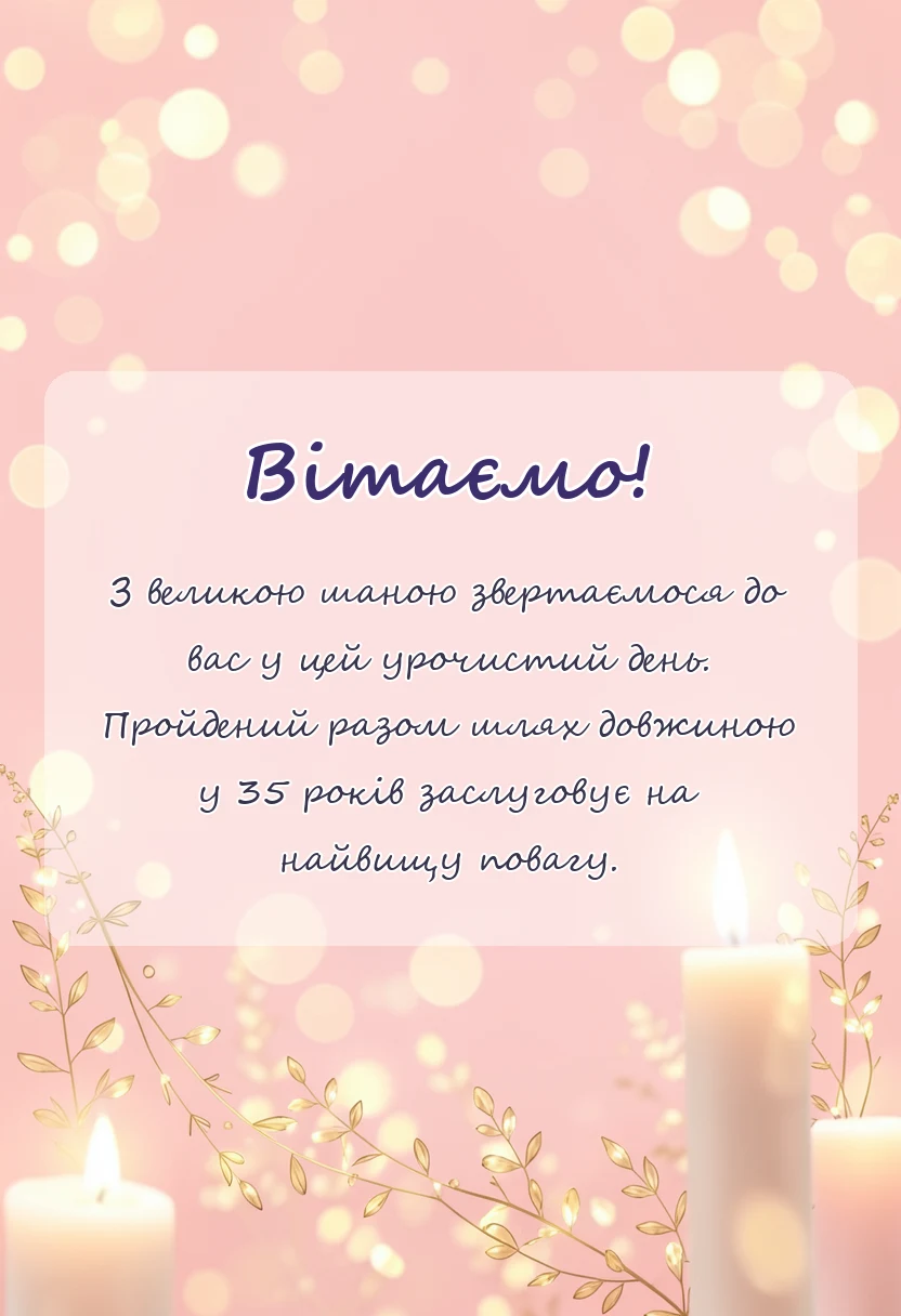 листівка з побажанням - картинки з 35 років весілля