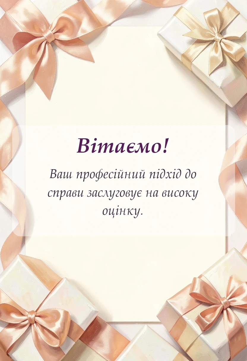 листівка з побажанням - привітання з відкриттям салону своїми словами