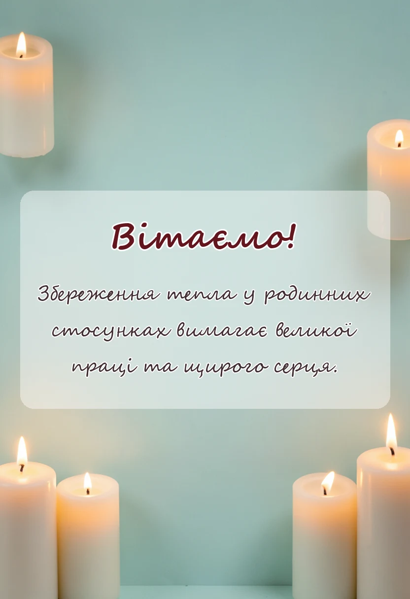 святкова картинка: привітання з днем родини