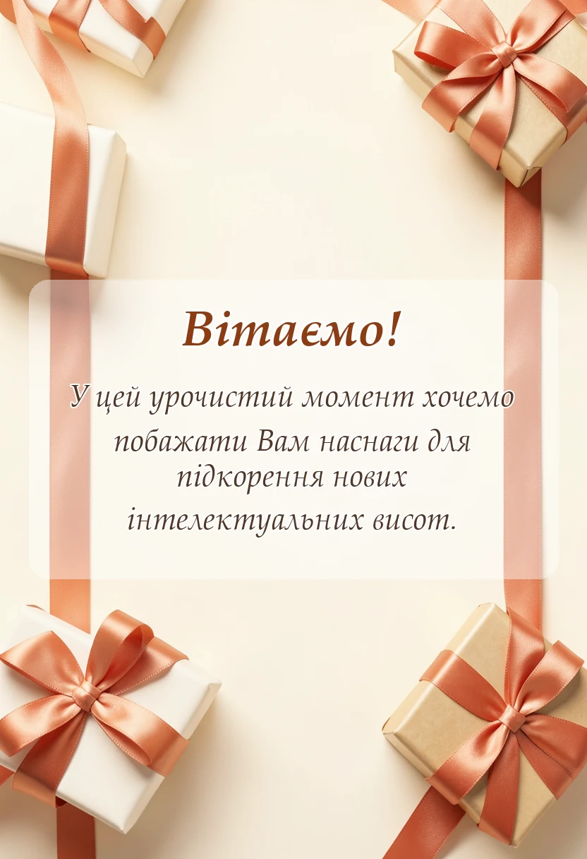 листівка з побажанням - привітання випускниці школи