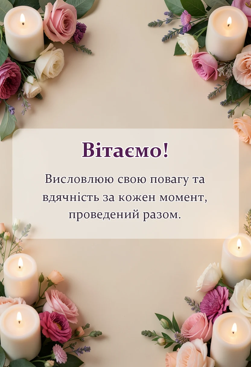 унікальна листівка - привітання з річницею коханому