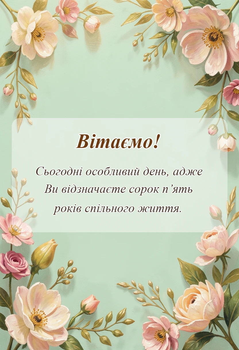 унікальна листівка - картинки з роковиною весілля батькам