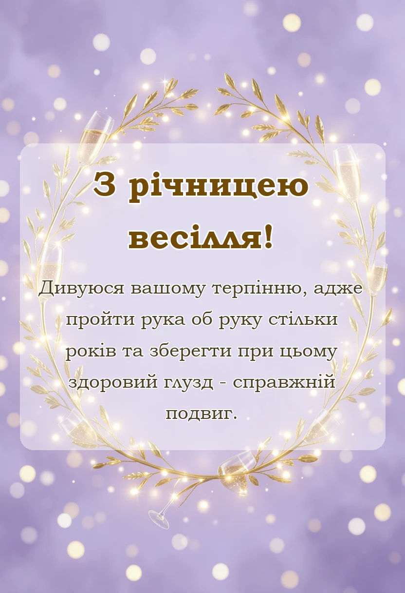 унікальна листівка - прикольні привітання з річницею весілля