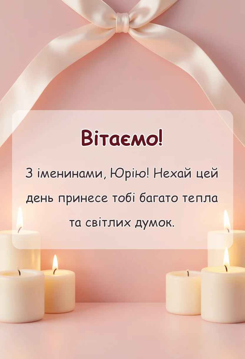 святкова картинка: привітання з днем ангела юрія