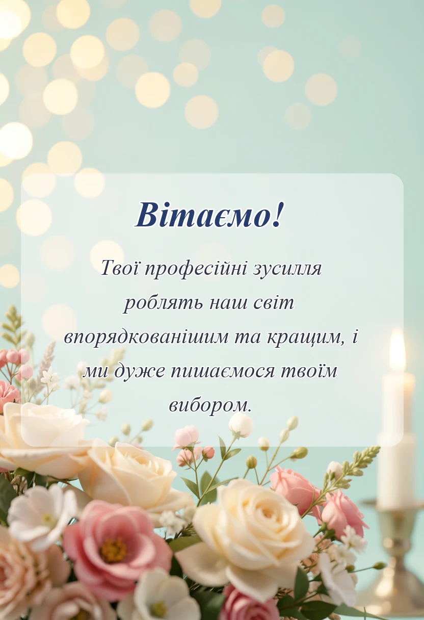 листівка з побажанням - привітання з днем землевпорядника