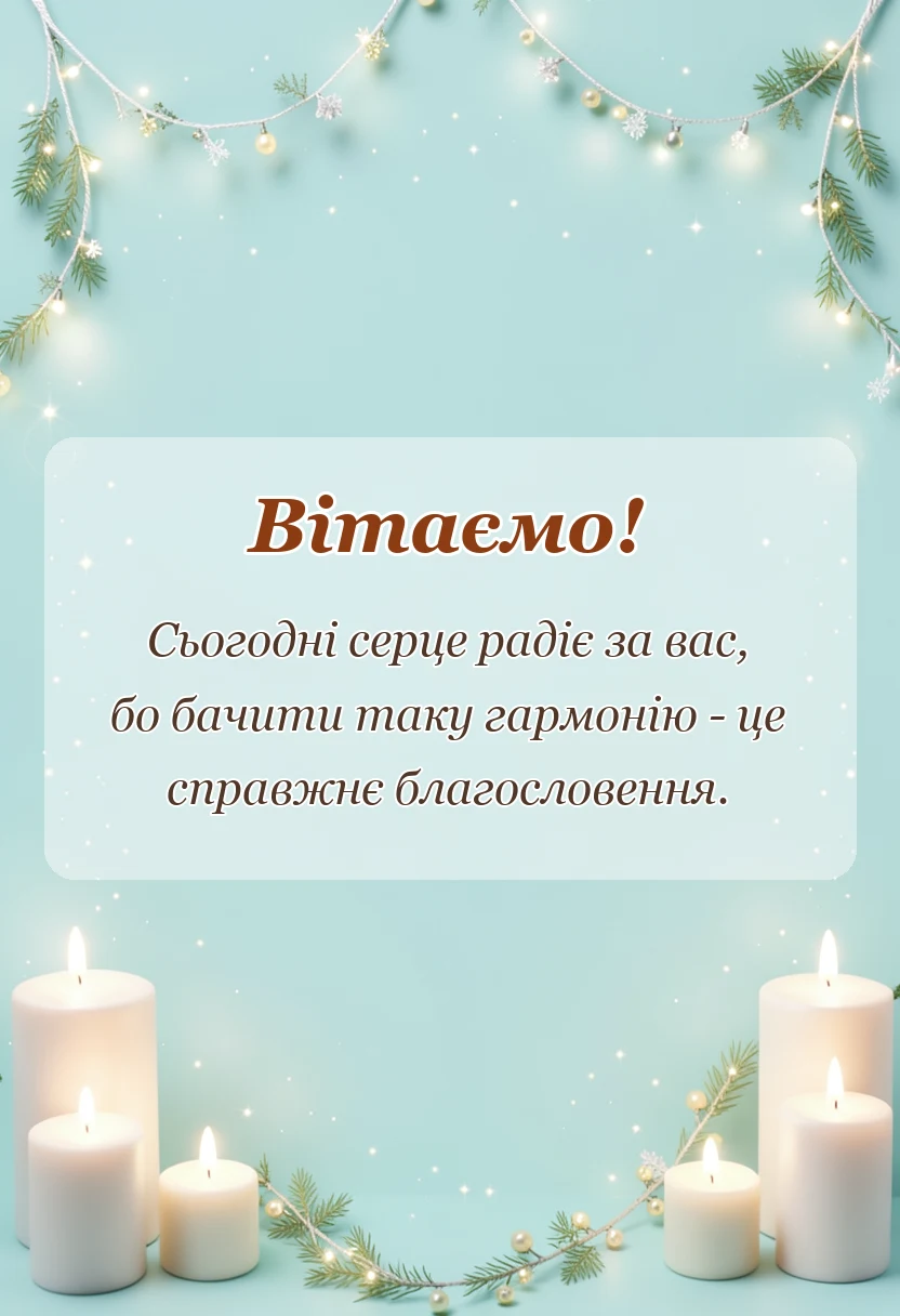 вітальна листівка - ситцеве весілля привітання