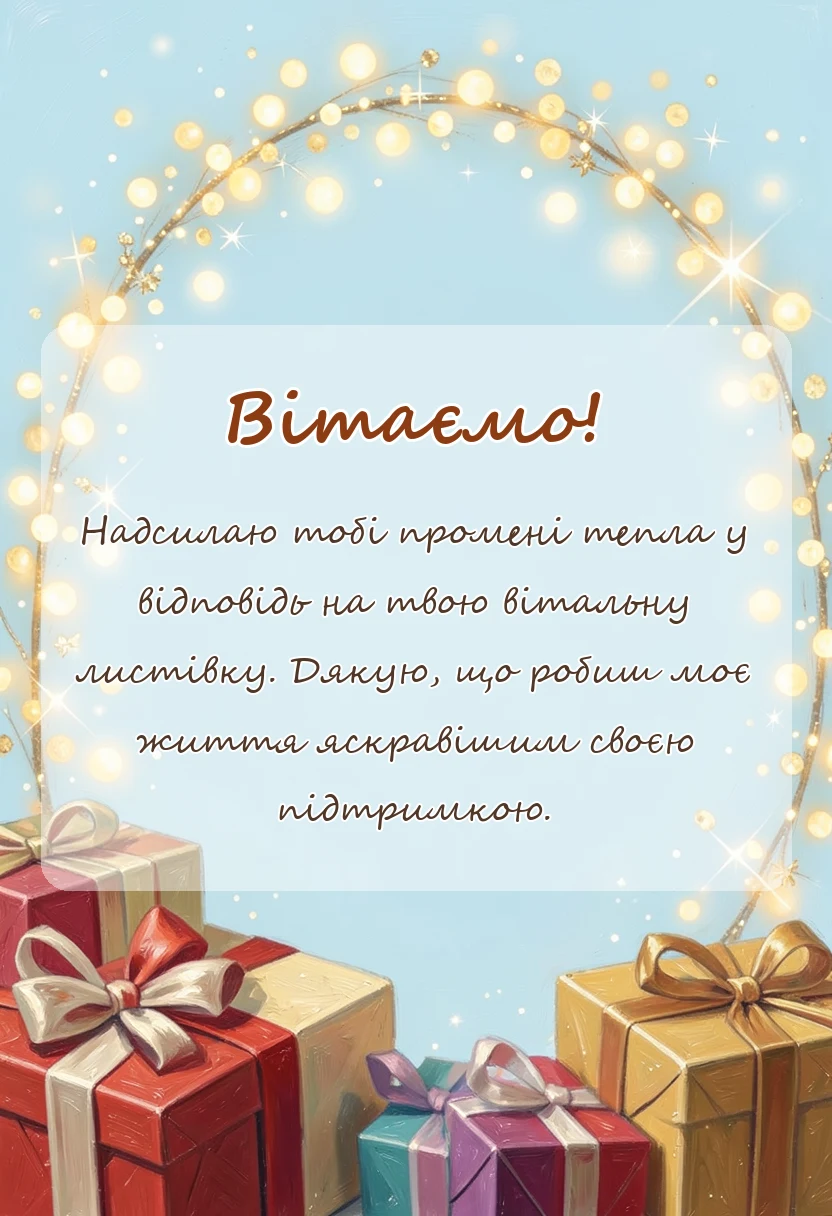 вітальна листівка - картинки дякую за привітання