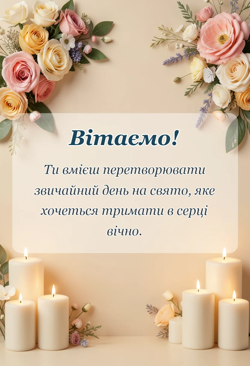 красива листівка: подяка за неймовірні емоції