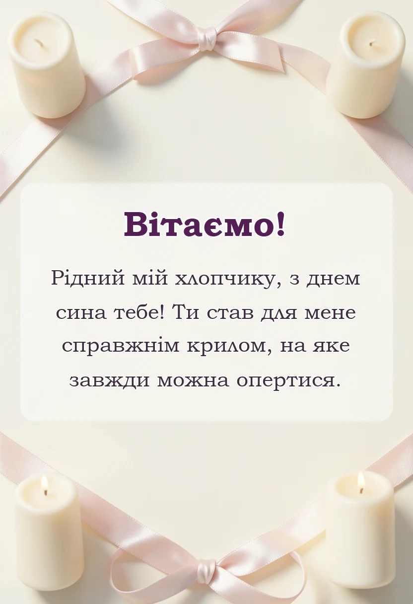 вітальна листівка - картинки з днем сина