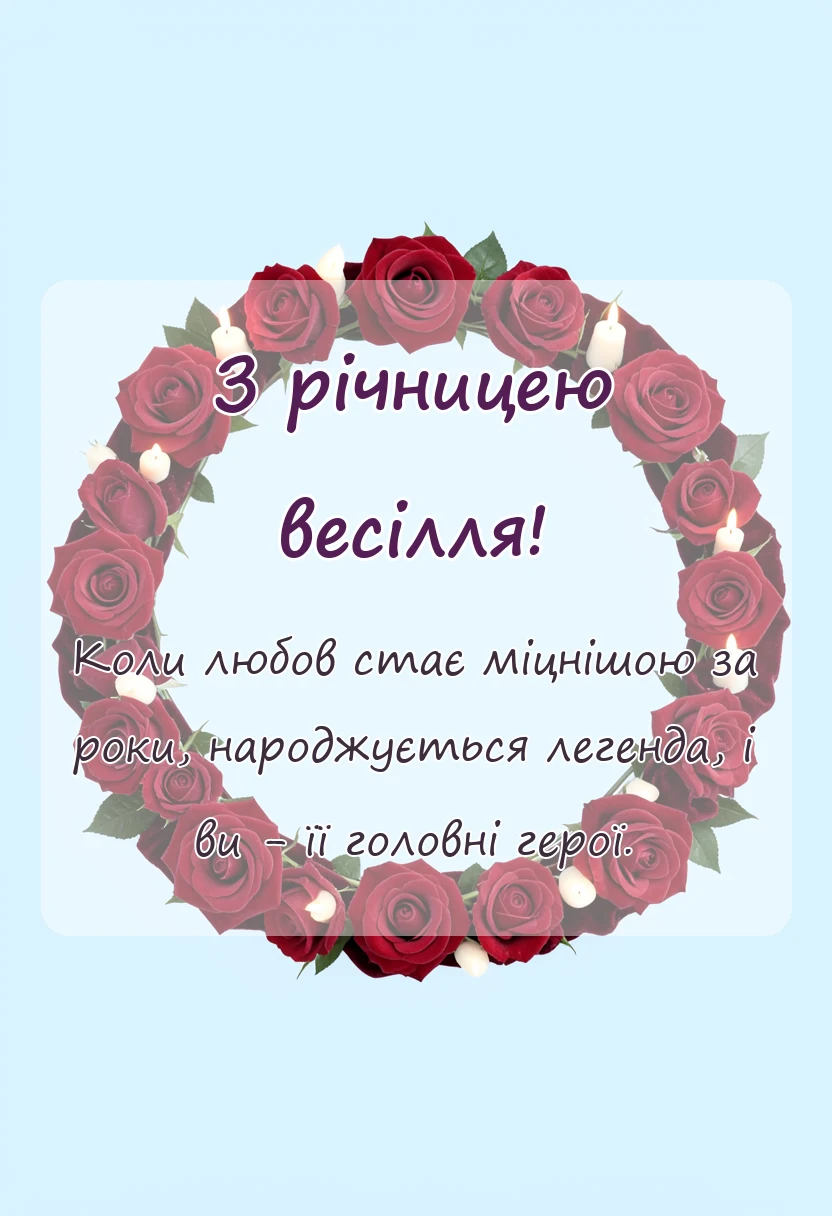 вітальна листівка - текст привітання з золотим весіллям