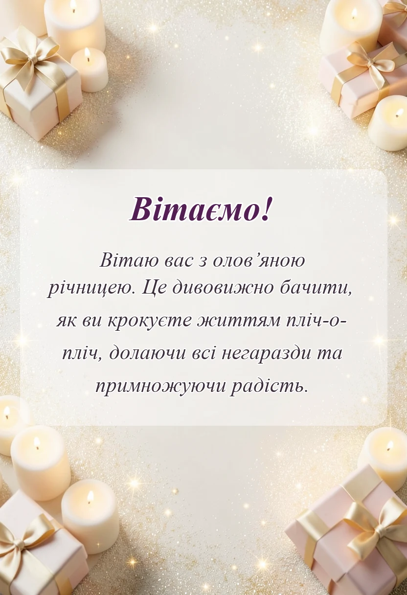 листівка з побажанням - побажання на річницю весілля