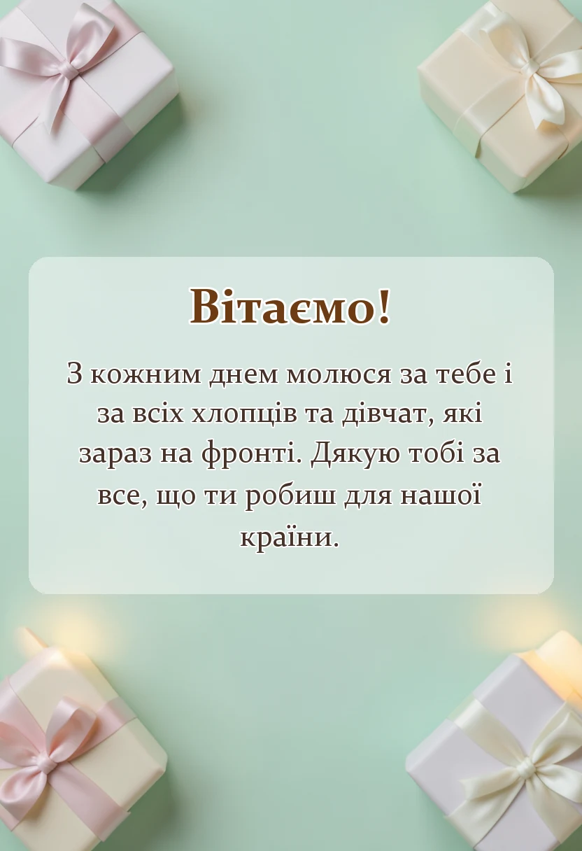 унікальна листівка - подяка військовому своїми словами