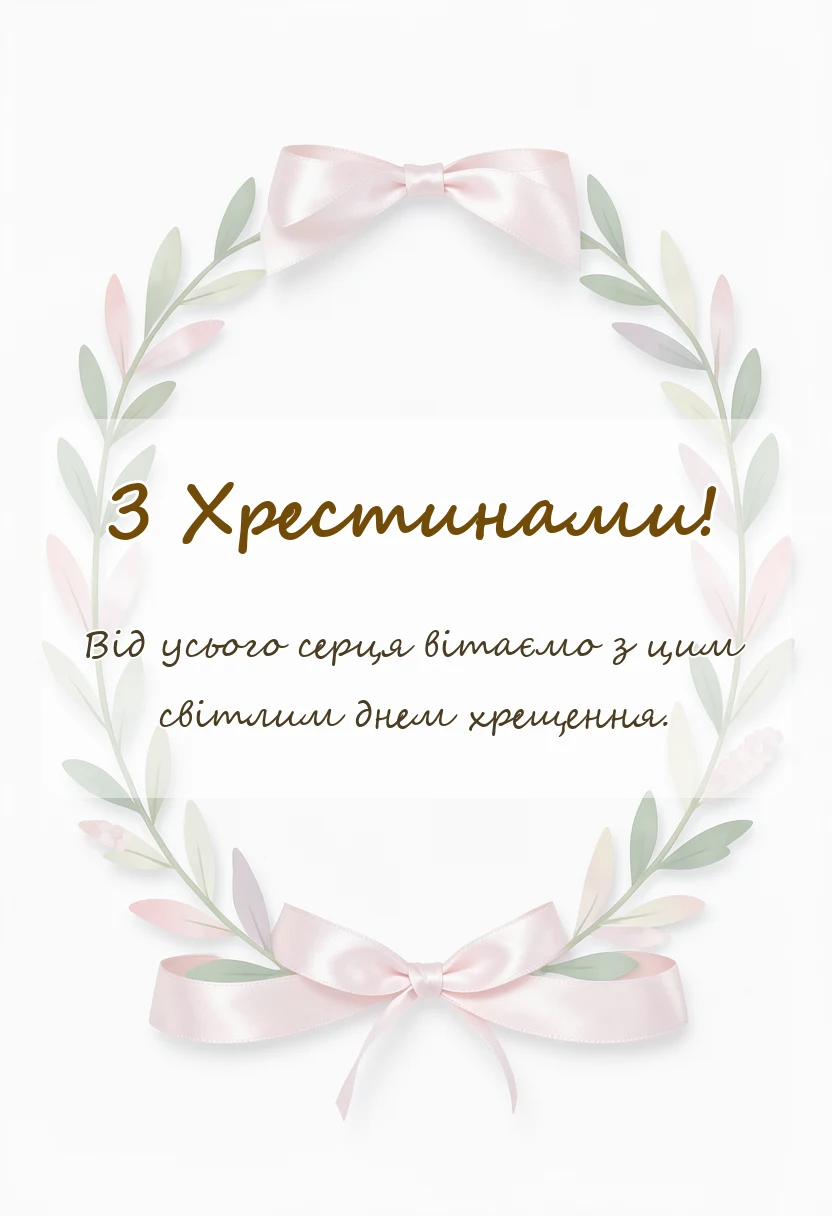 вітальна листівка - що бажати на хрестинах
