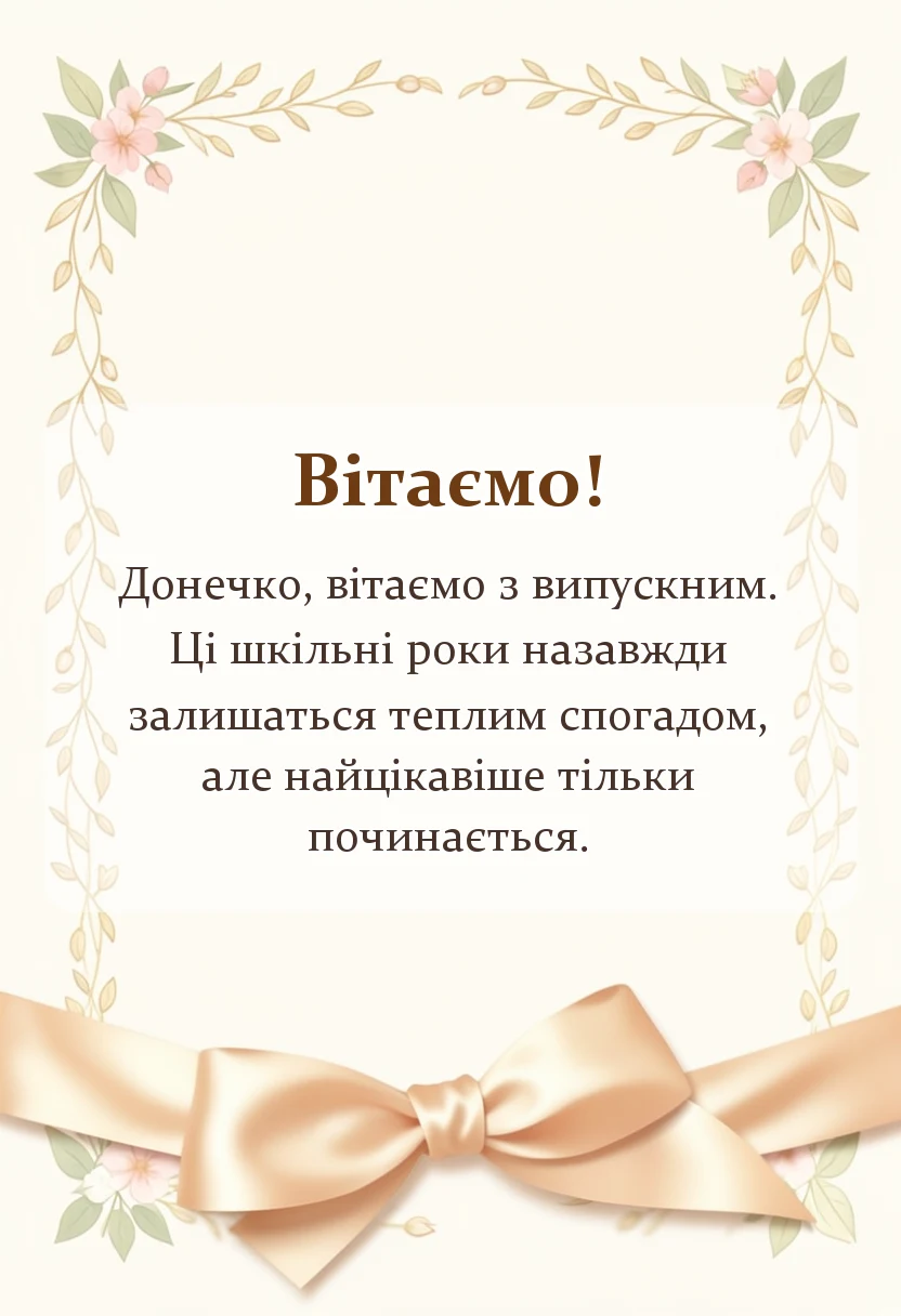 вітальна листівка - картинки випускниці школи