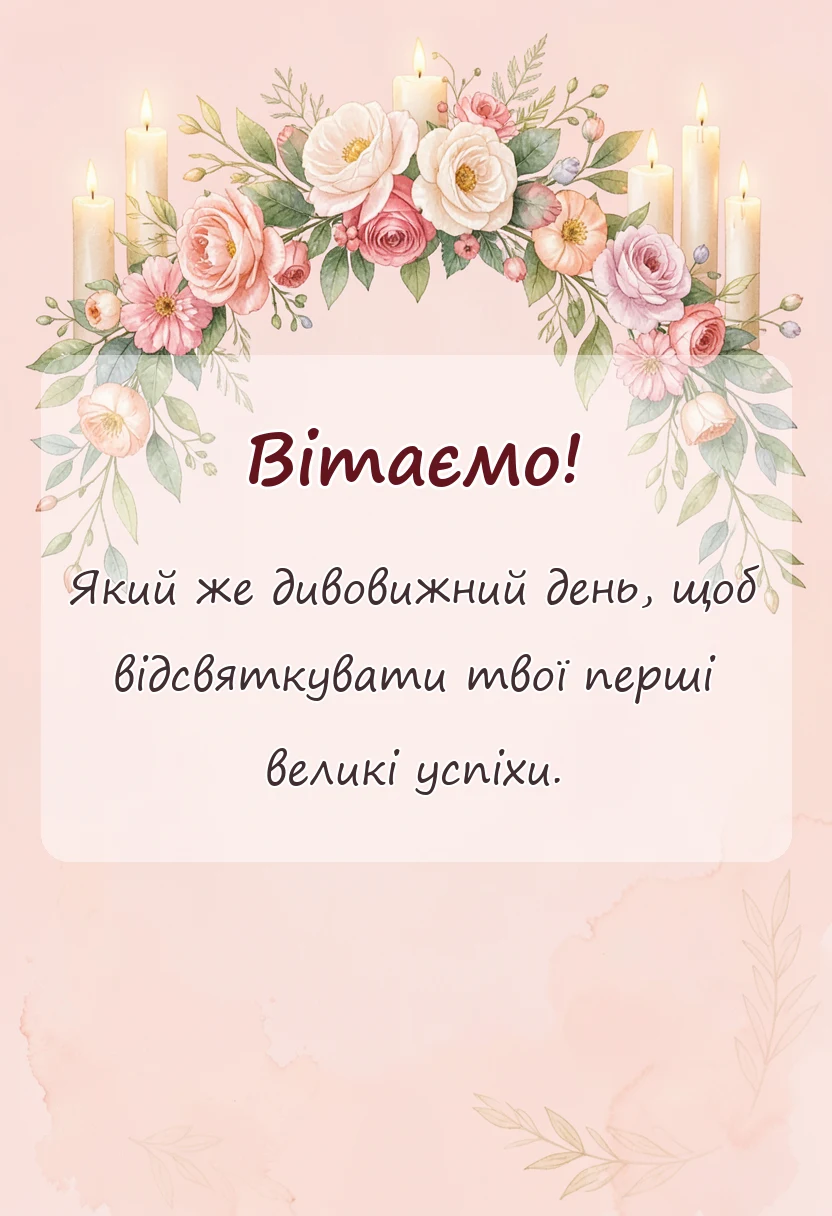вітальна листівка - привітання випускниці школи
