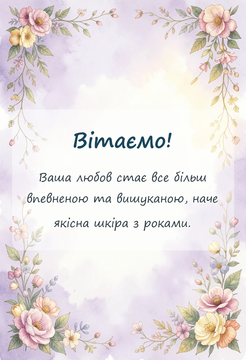 унікальна листівка - картинки з шкіряним весіллям