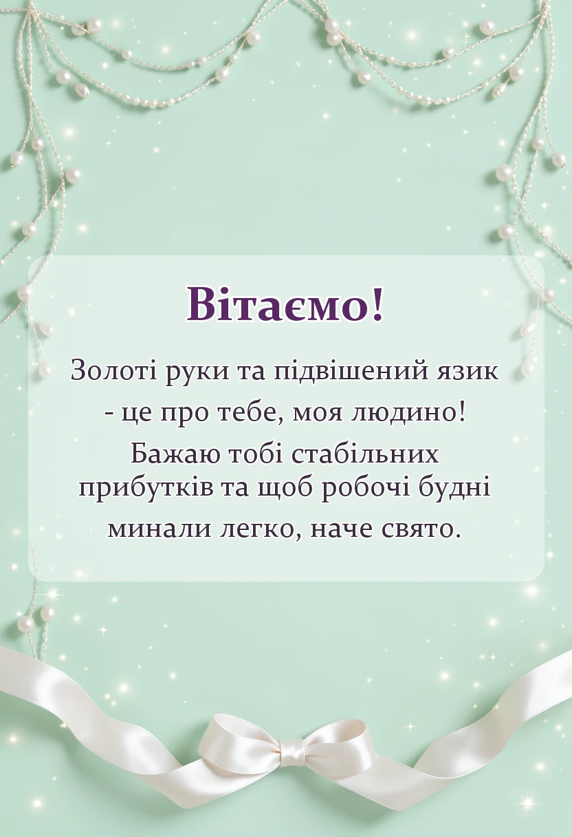 унікальна листівка - прикольні привітання з днем торгівлі