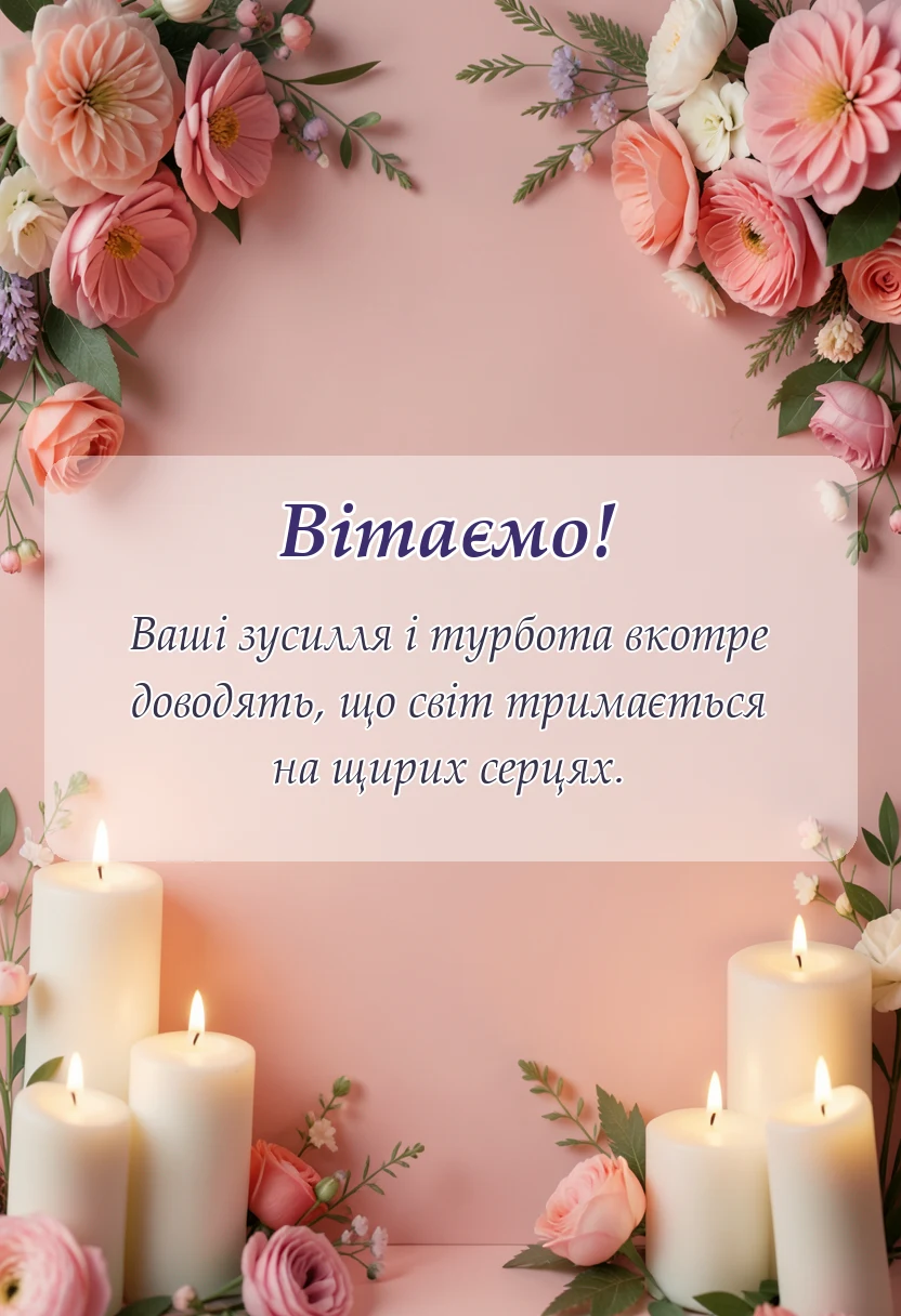 святкова картинка: слова вдячності за гуманітарну допомогу
