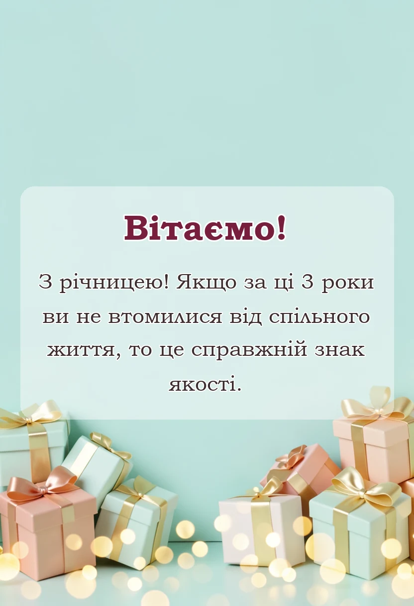 листівка з побажанням - привітання з шкіряним весіллям своїми словами