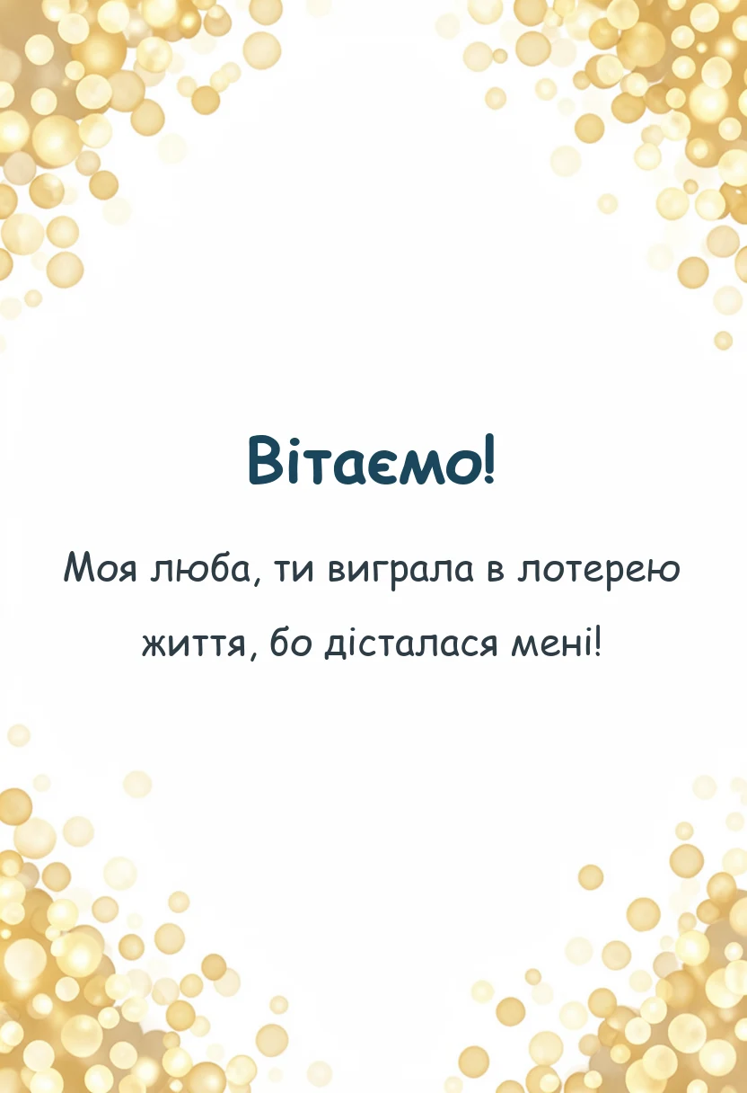 вітальна листівка - привітання з днем сімї дружині