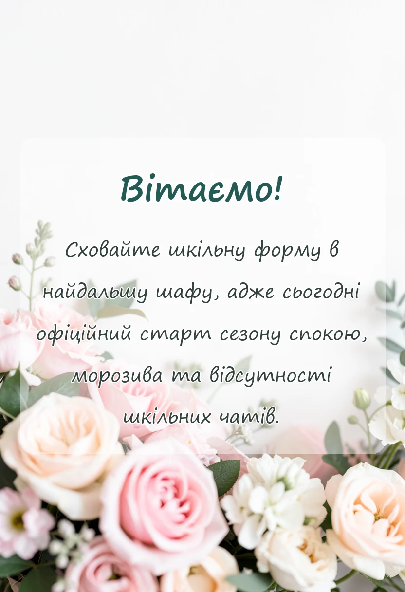 красива листівка: привітання батькам з останнім дзвоником