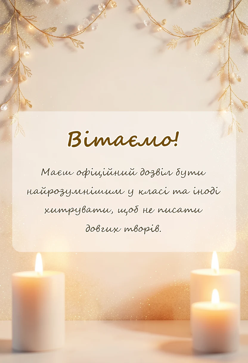 вітальна листівка - привітання першокласнику своїми словами