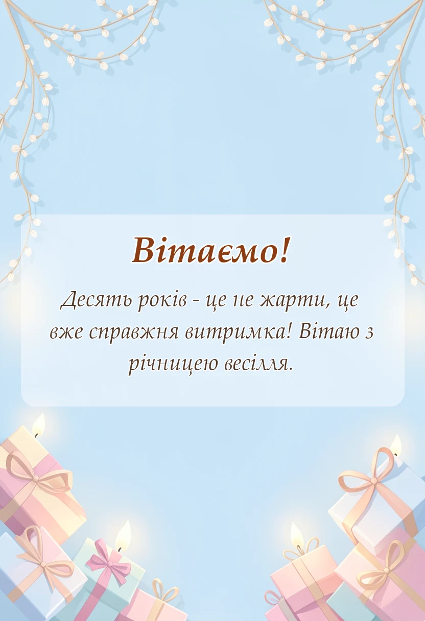 красива листівка: побажання на річницю весілля