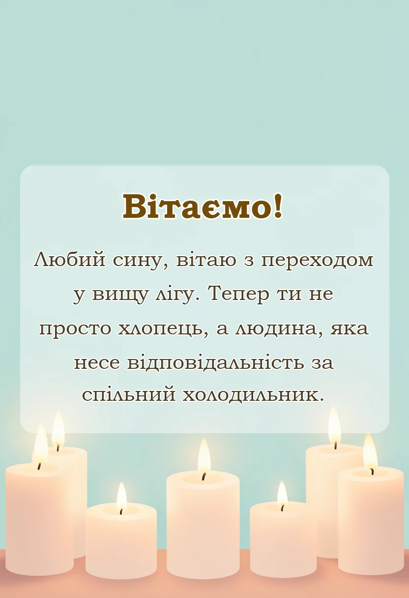 красива листівка: привітання з днем весілля від мами сину