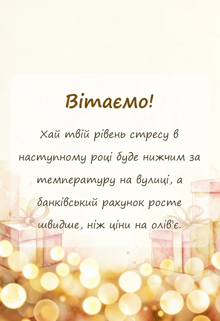 вітальна листівка - привітання з новим роком текст