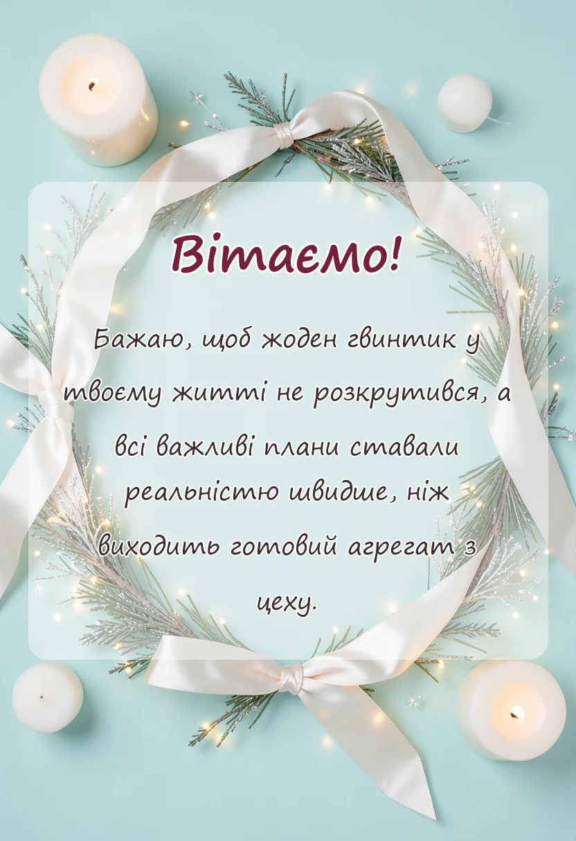 листівка з побажанням - привітання з днем машинобудівника