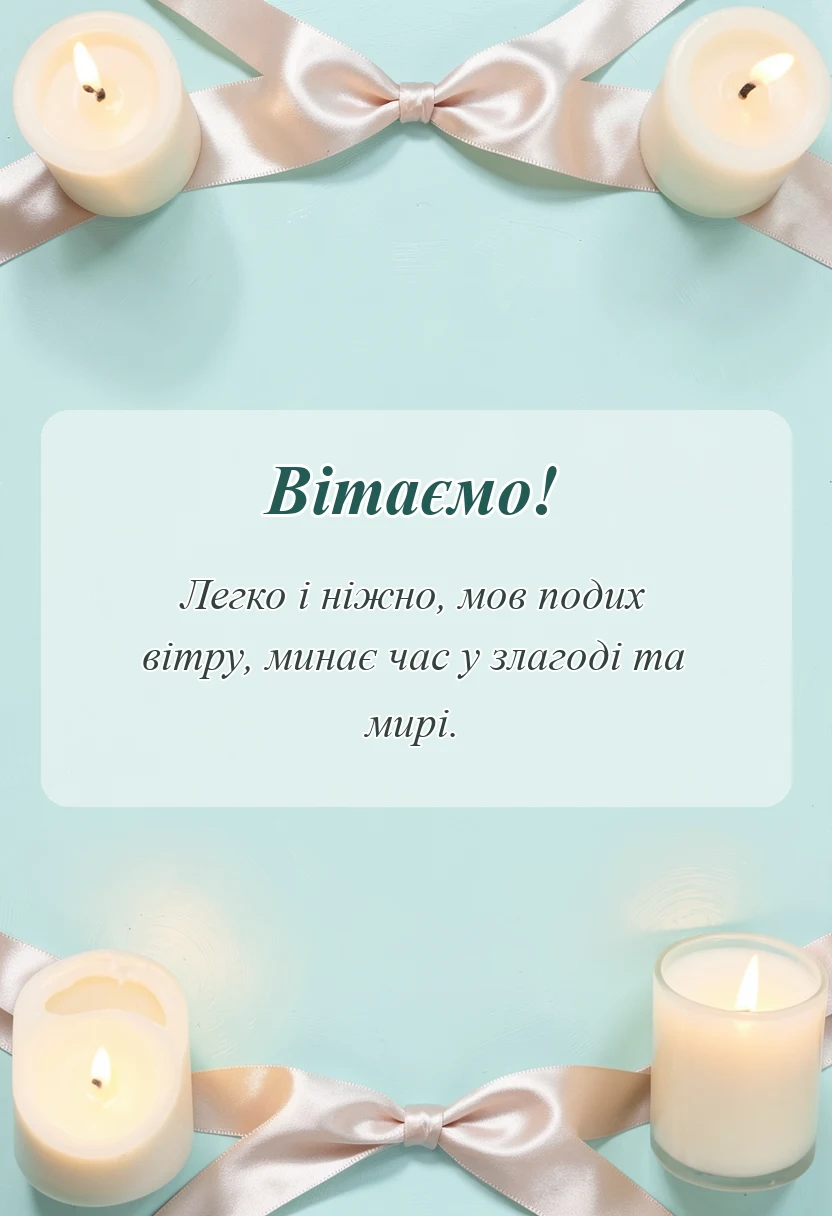 вітальна листівка - ситцеве весілля привітання