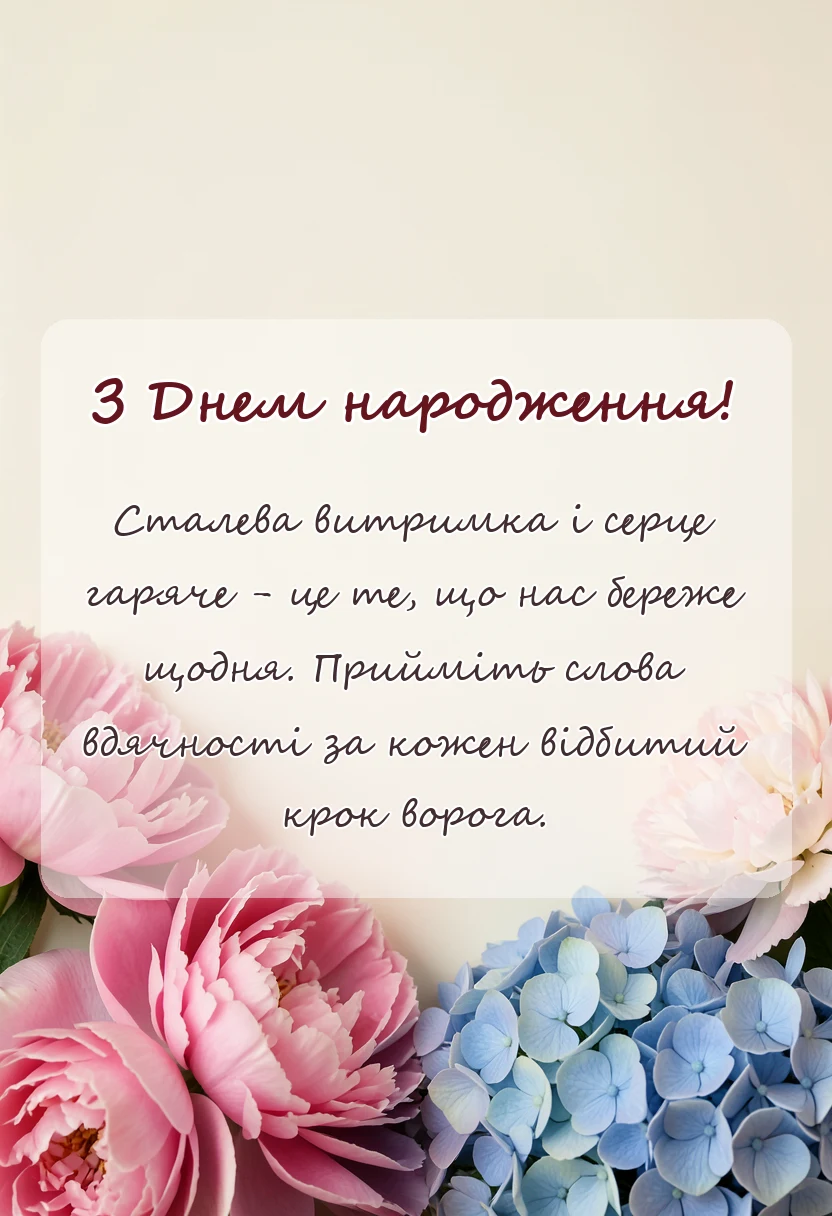 листівка з побажанням - побажання воїнам